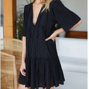 Emerson Fry Isla dress in black Swiss dot m/l